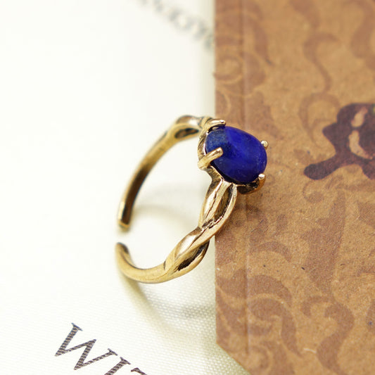 Lapis Lazuli Crystal Stone Ring