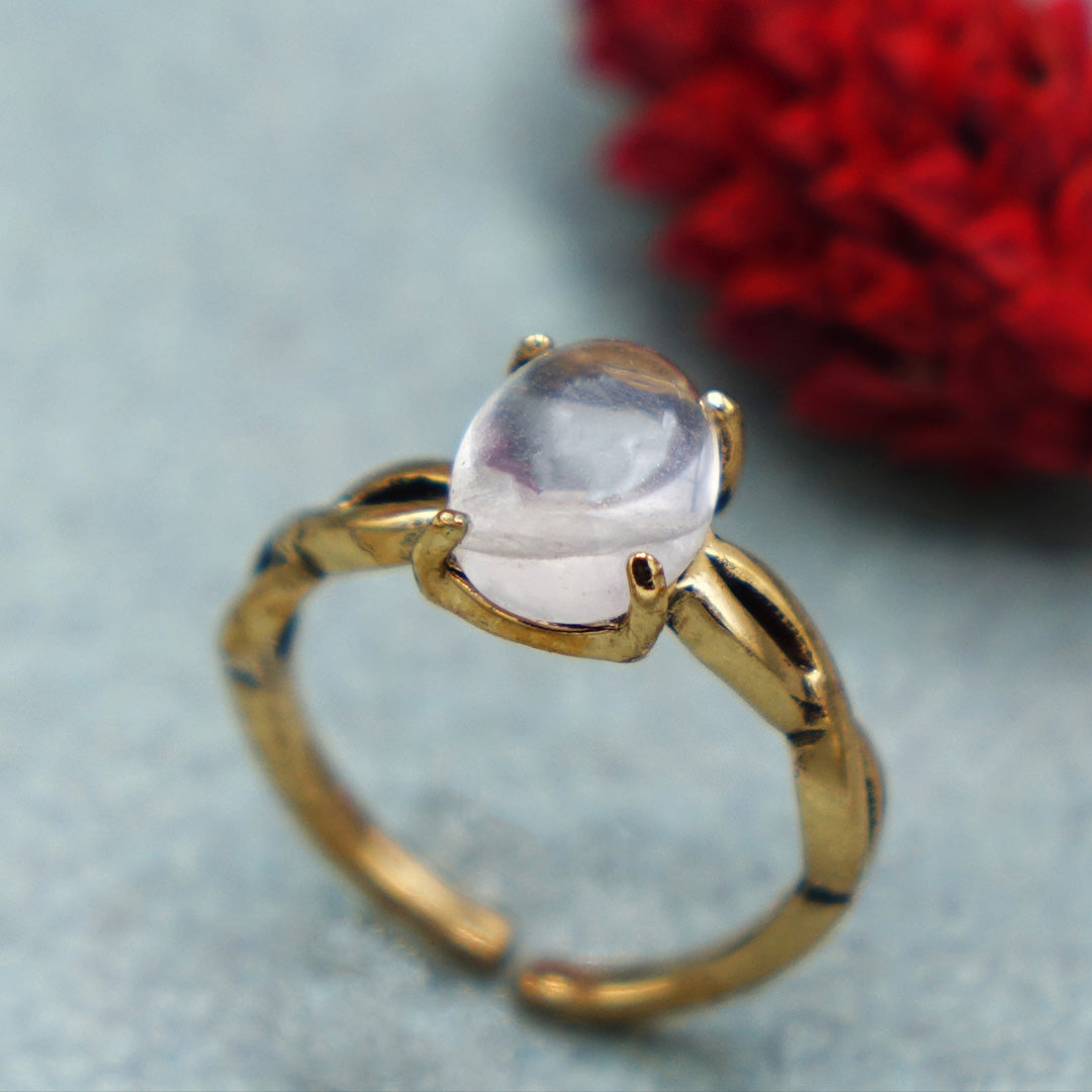 Rose Quartz Gemstone Ring