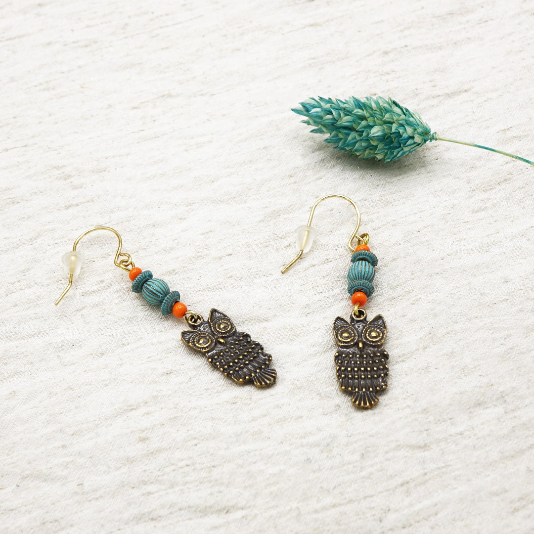 Boho Owl Earrings