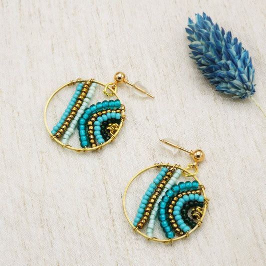 Handwired Boho Beaded Earring