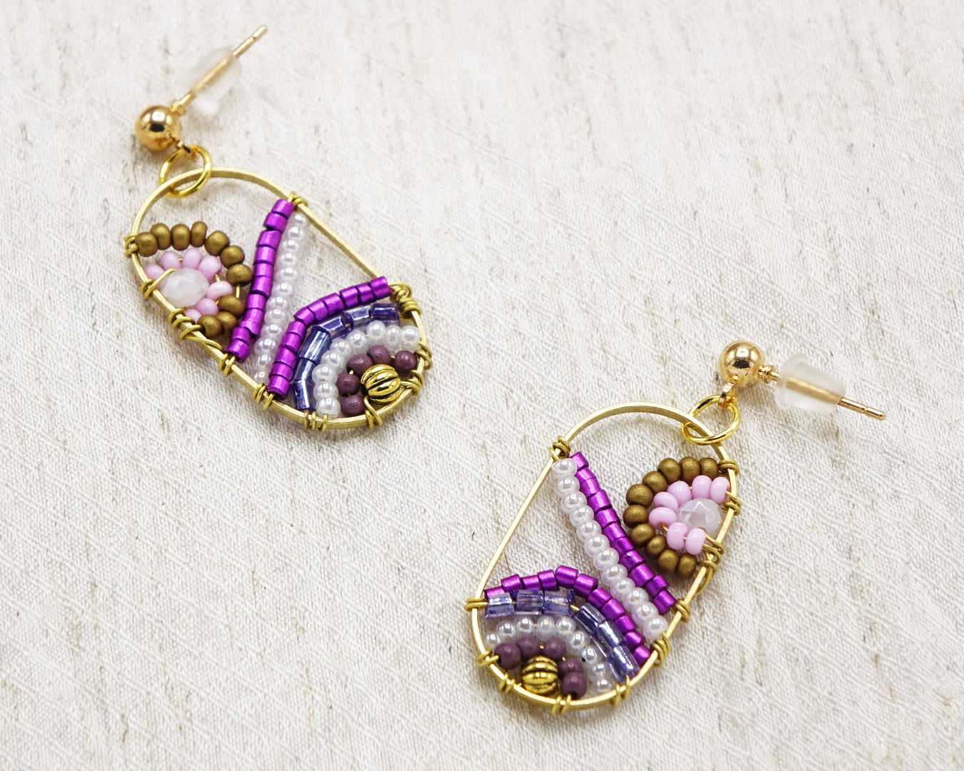 Boho Beaded Handwired Earring