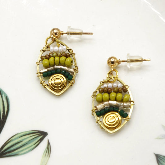 Boho Handwired Koru Earring