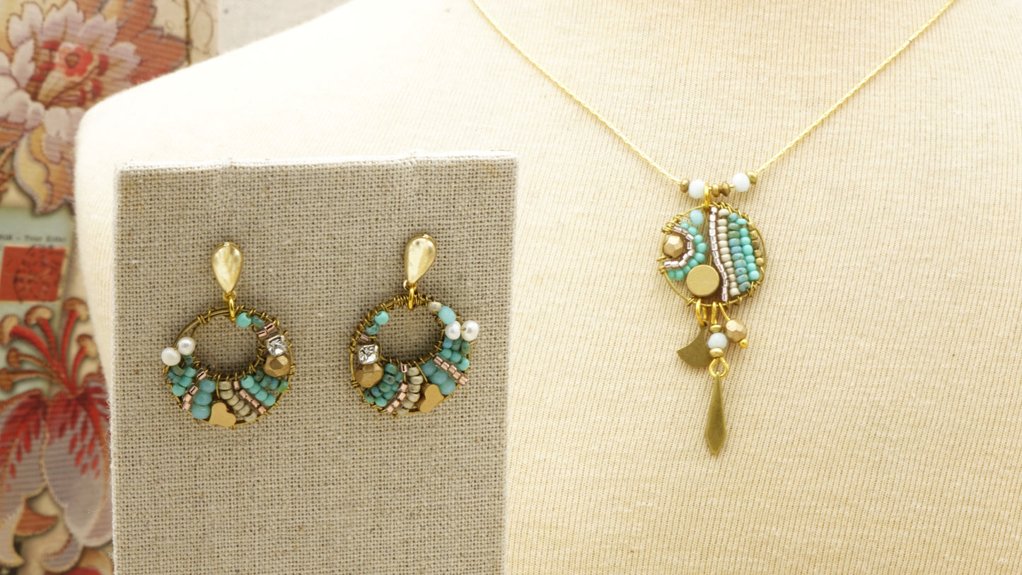 Boho Handwired Necklace - Turquoise