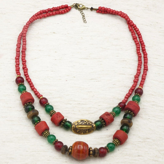 Beaded Christmas Necklace - Verna Artisan Works