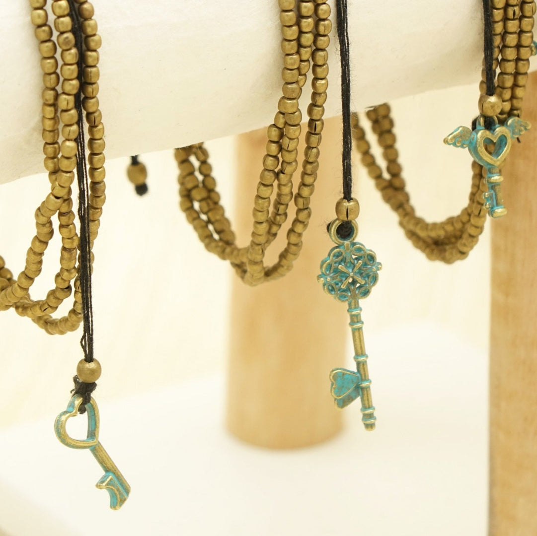 Love Charms Brass Bracelet - Verna Artisan Works