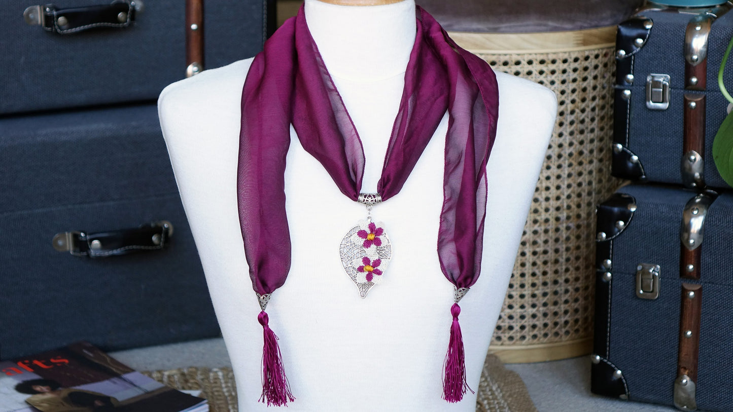 eedle Lace Flower Scarf - Verna Artisan Works