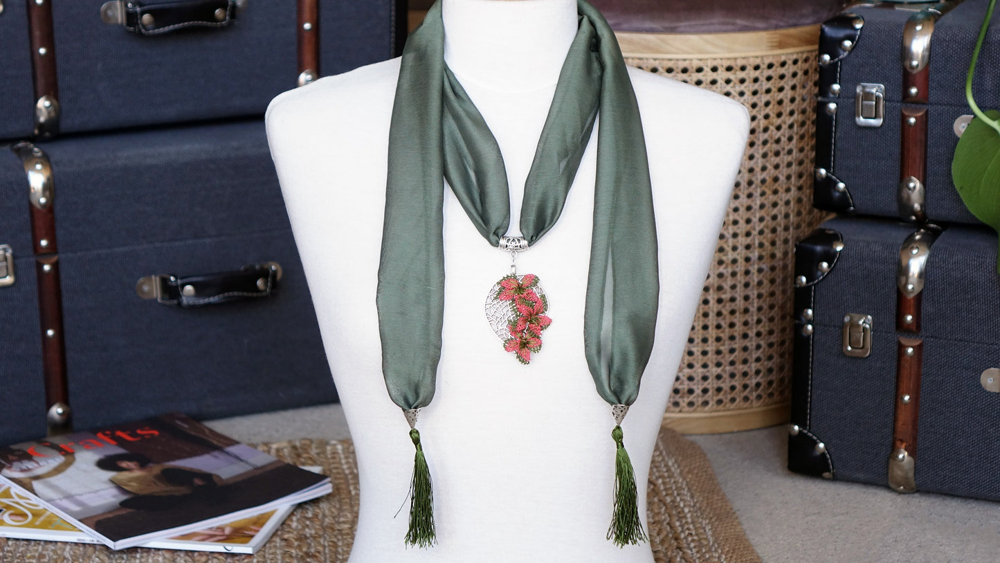 eedle Lace Flower Scarf - Verna Artisan Works