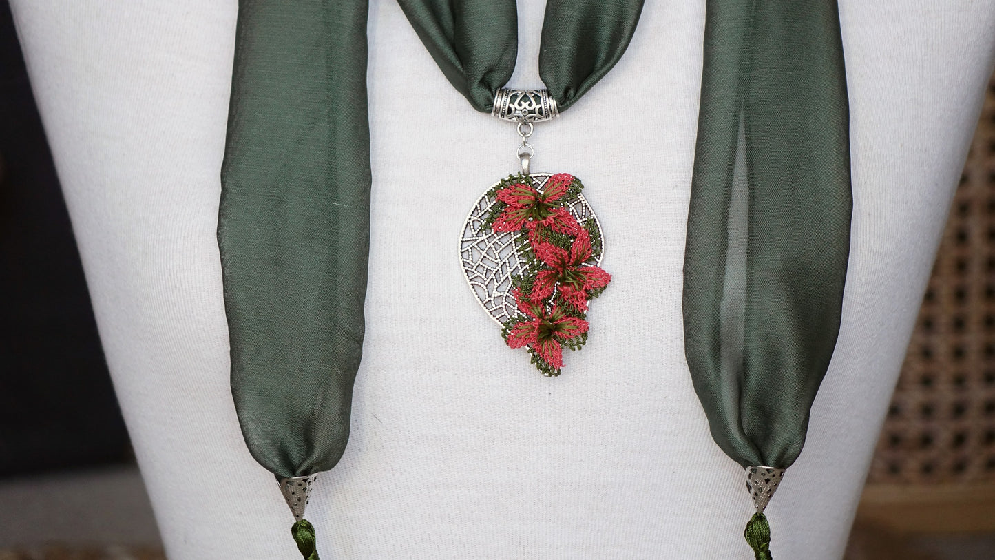 eedle Lace Flower Scarf - Verna Artisan Works