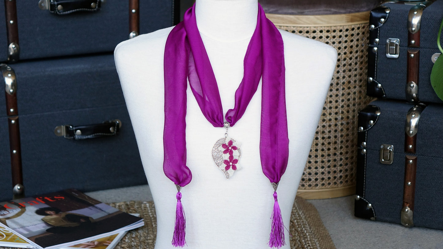eedle Lace Flower Scarf - Verna Artisan Works
