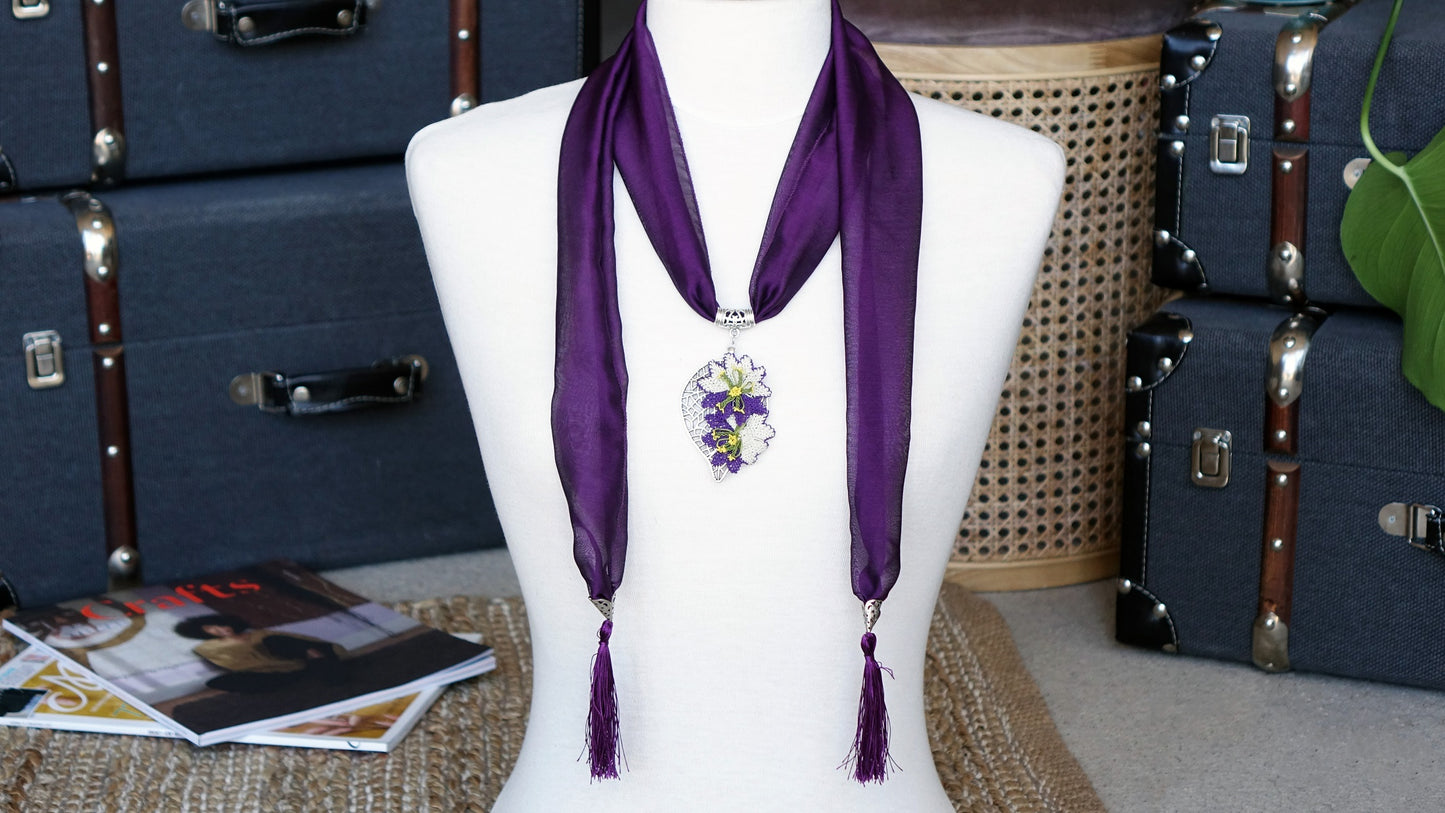 eedle Lace Flower Scarf - Verna Artisan Works