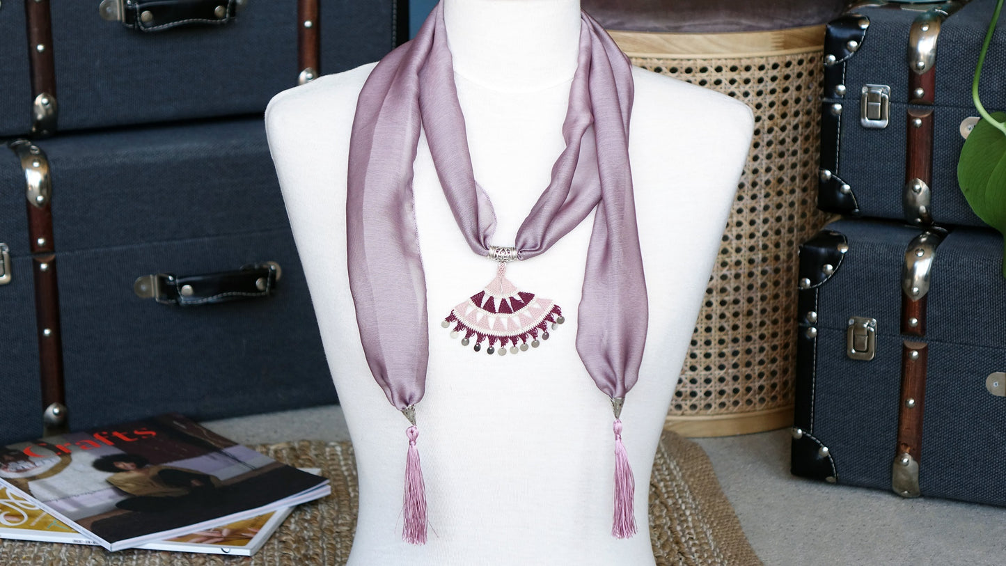 Needle Lace Flower Scarf - Verna Artisan Works