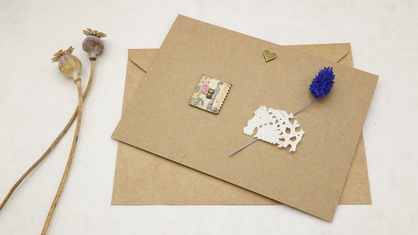 Mini Dried Flowers Bouquet Card - Mother's Day - Verna Artisan Works