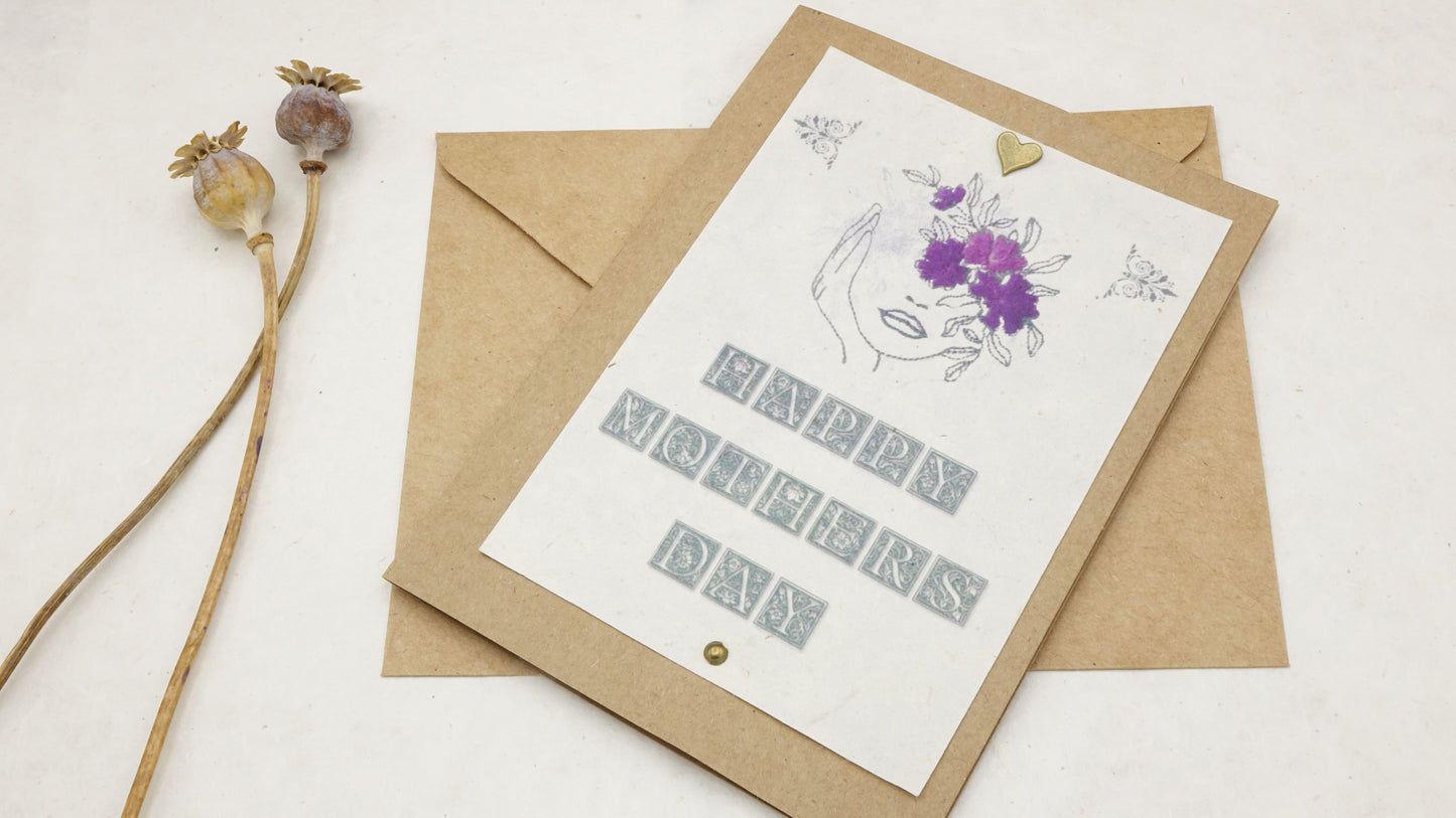 Mini Dried Flowers Bouquet Card - Mother's Day - Verna Artisan Works