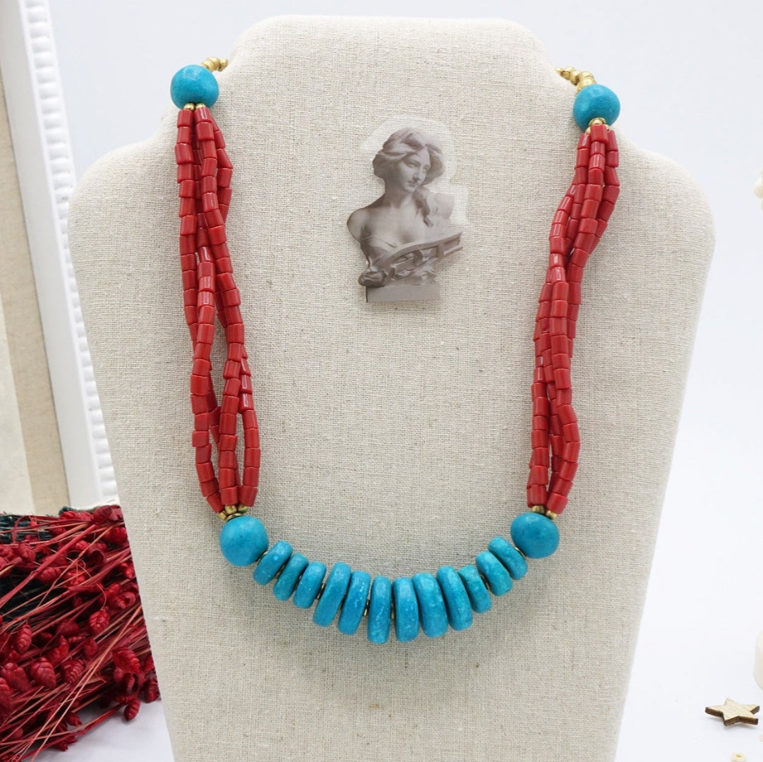 Ancient Goddess Beaded Necklace - Aphrodite - Verna Artisan Works