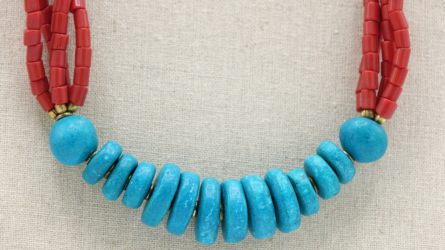 Ancient Goddess Beaded Necklace - Aphrodite - Verna Artisan Works