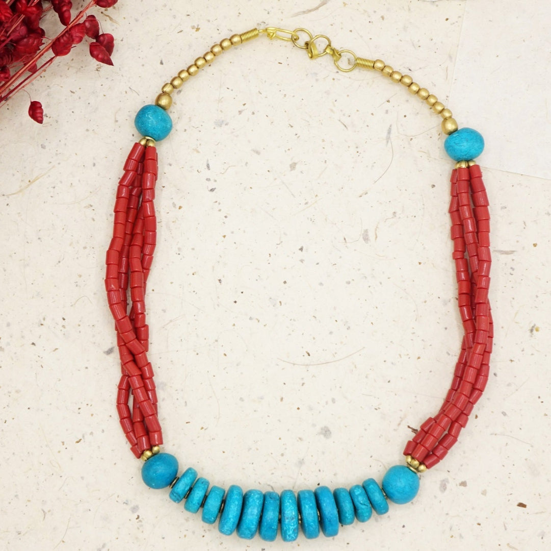 Ancient Goddess Beaded Necklace - Aphrodite - Verna Artisan Works