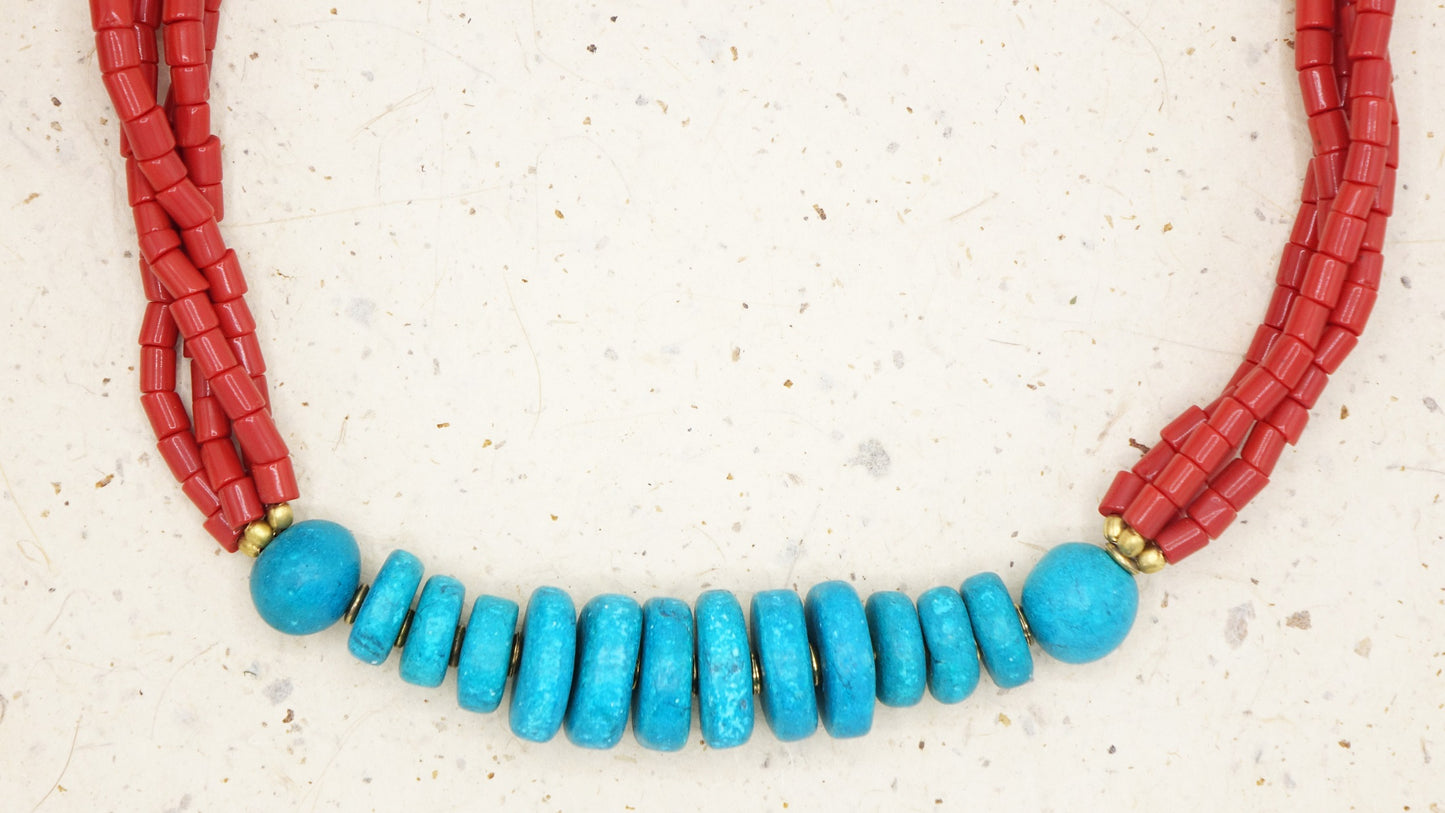 Ancient Goddess Beaded Necklace - Aphrodite - Verna Artisan Works