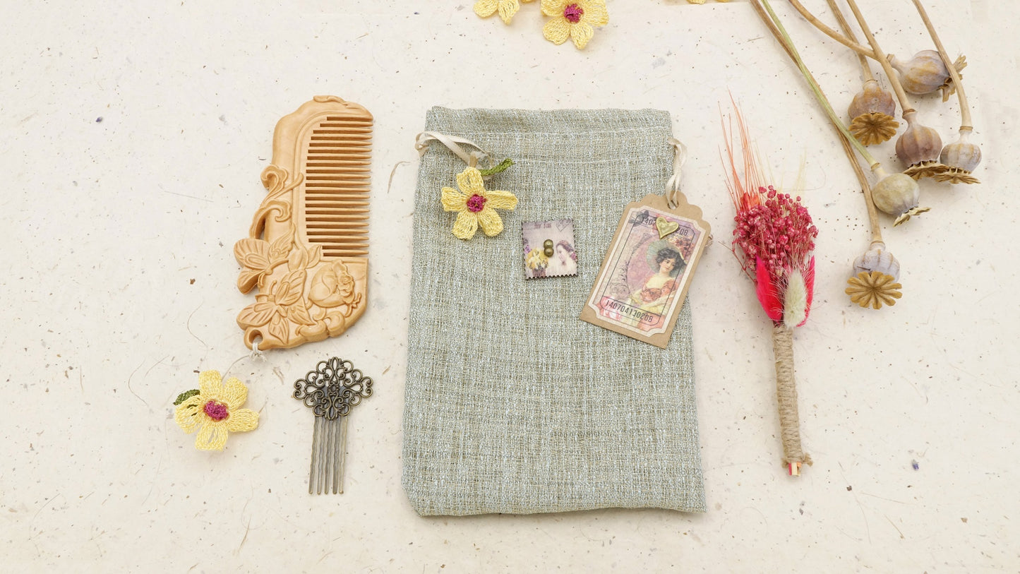 Hair Comb Gift Set in a Pouch - Verna Artisan Works