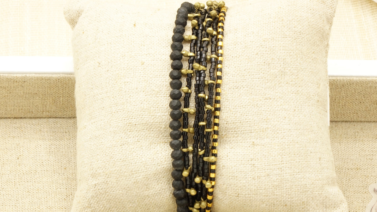 Victorian Style Brass Bracelet - Dusk - Verna Artisan Works