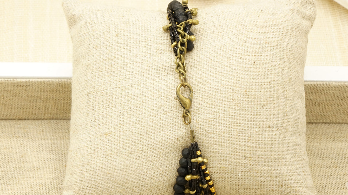 Victorian Style Brass Bracelet - Dusk - Verna Artisan Works
