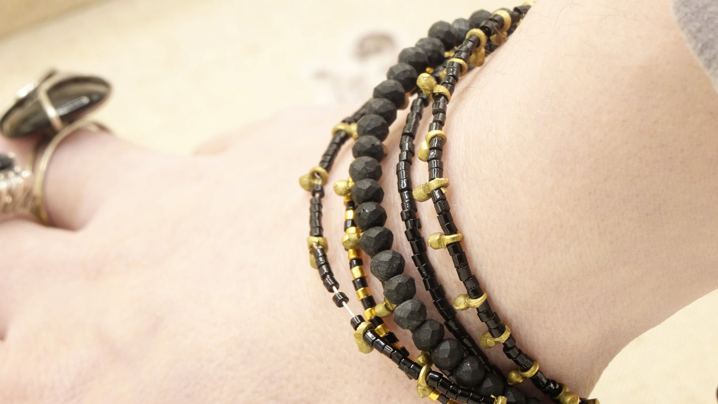 Victorian Style Brass Bracelet - Dusk - Verna Artisan Works