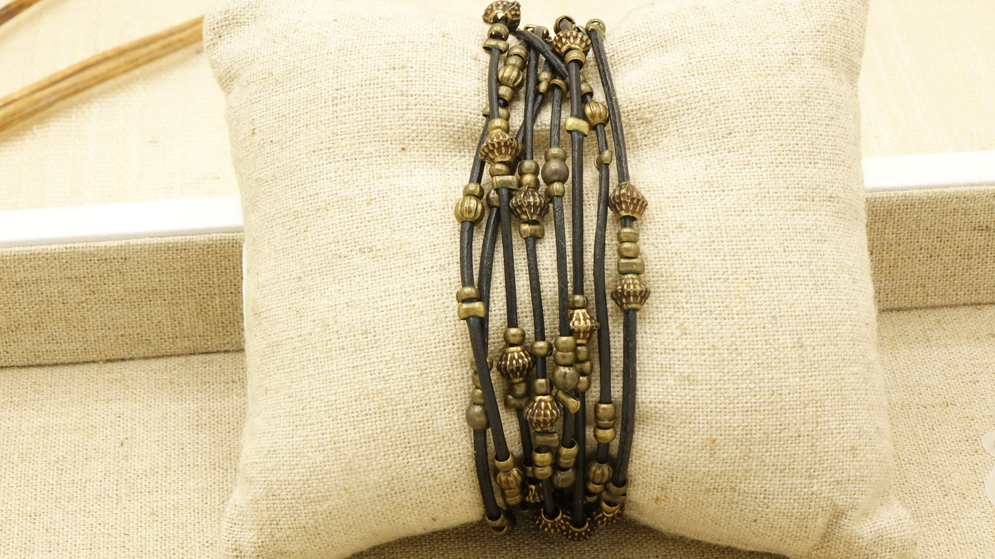 Victorian Style Rope Bracelet - Gothic - Verna Artisan Works