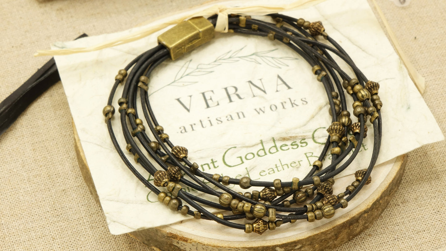 Victorian Style Rope Bracelet - Gothic - Verna Artisan Works