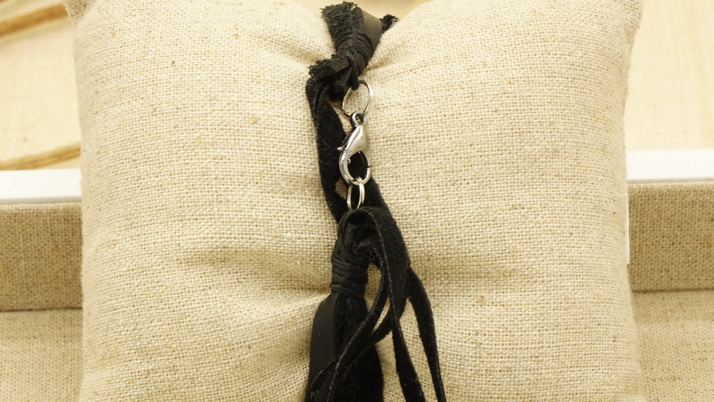Victorian Style Leather Bracelet - Charmed - Verna Artisan Works