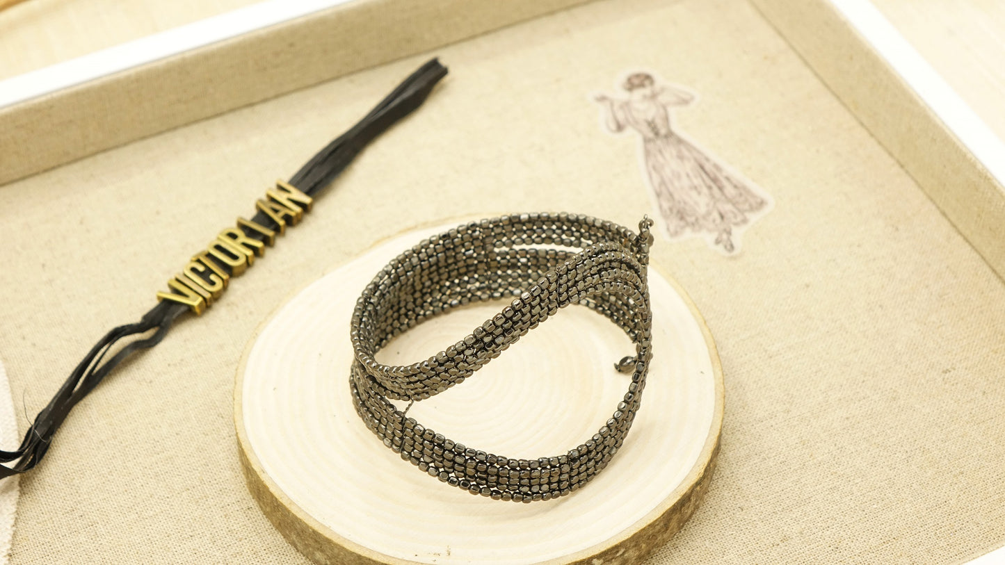Victorian Style Brass Bracelet - Eternity - Verna Artisan Works