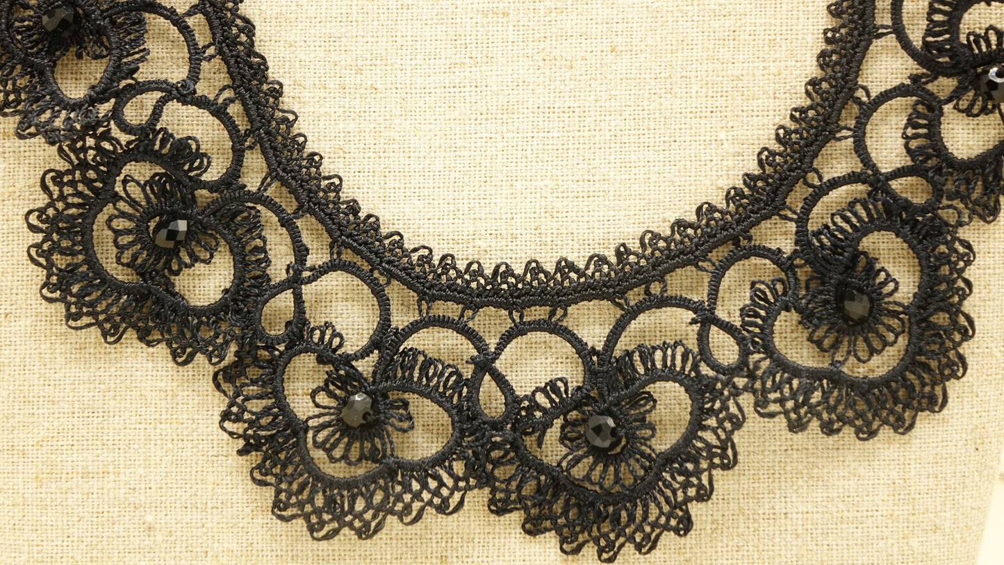 Victorian Style Needle Lace Necklace - Verna Artisan Works