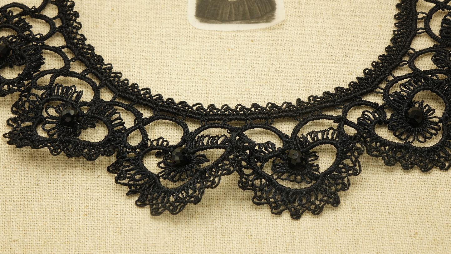 Victorian Style Needle Lace Necklace - Verna Artisan Works