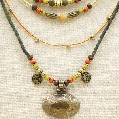 Boho Beaded Layered Necklace
