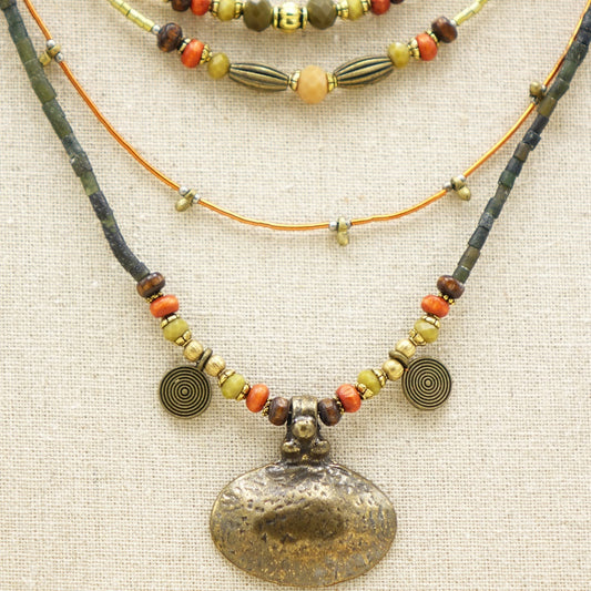 Boho Beaded Layered Necklace