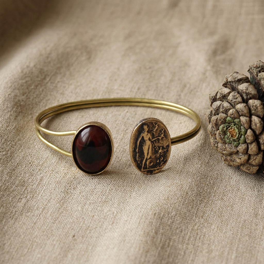 Roman Greek Style Antique Medallion Bracelet