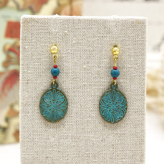 Boho Dangle Turquoise Earrings