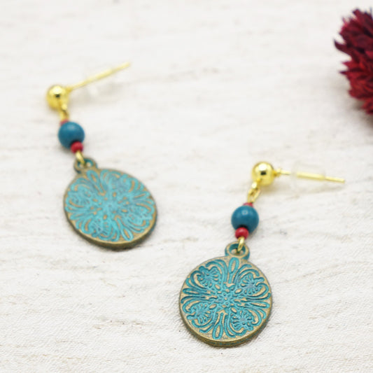 Boho Dangle Turquoise Earrings