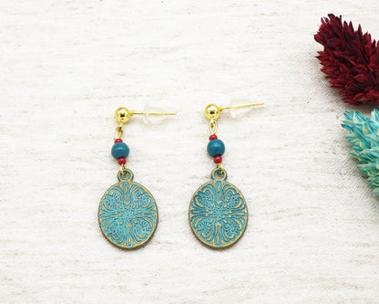 Boho Dangle Turquoise Earrings