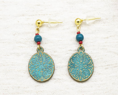 Boho Dangle Turquoise Earrings