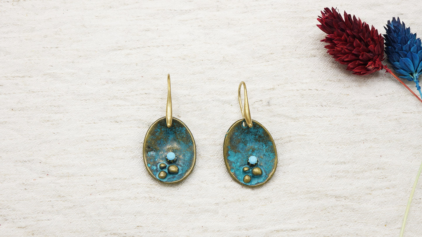 Boho Dangle Turquoise Earrings