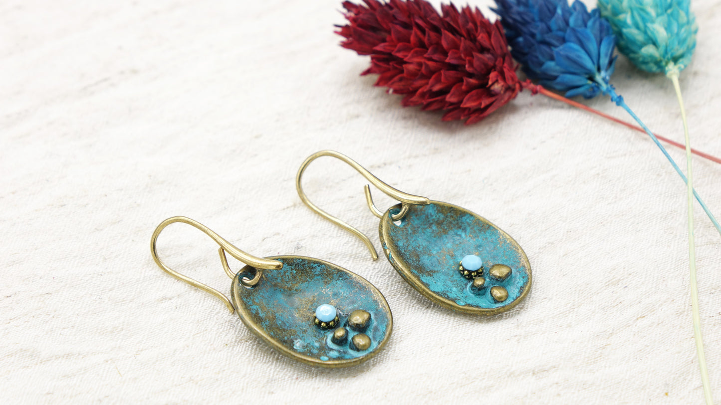 Boho Dangle Turquoise Earrings