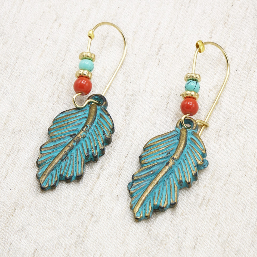 Leaf Drop Earrings 