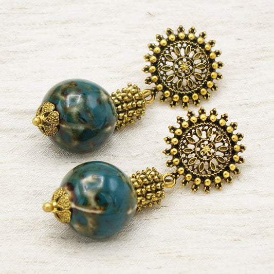 Sunburst Ceramic Earring