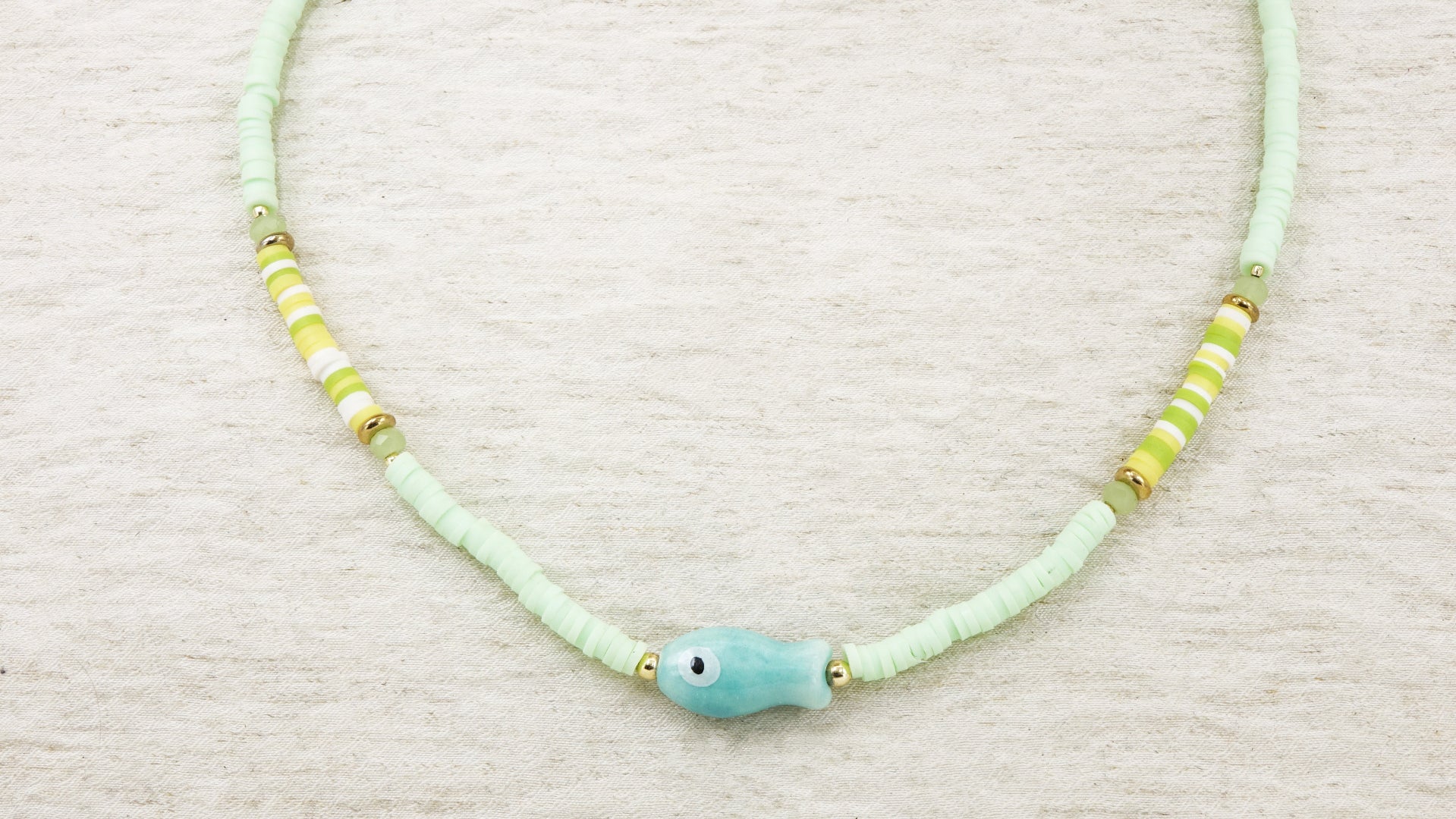 Heishi Bead Fish Necklace