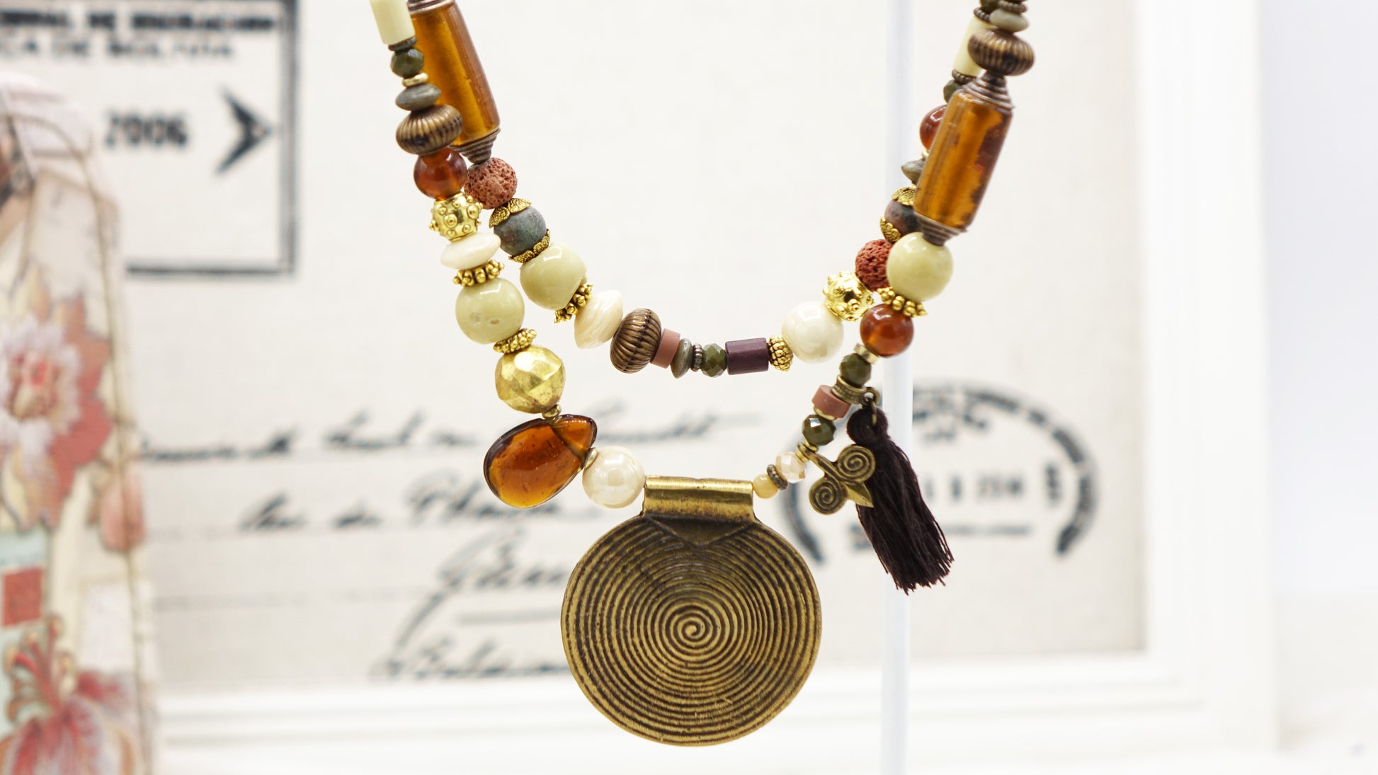 Boho Beaded Chunky Necklace - Verna Artisan Works