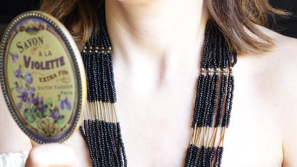 Long Beaded Chain Necklace