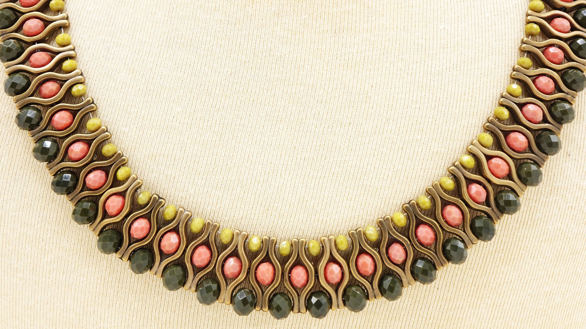 Beaded Ethnic Bib Necklace - Verna Artisan Works