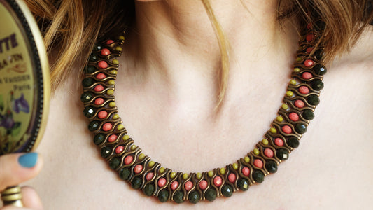 Beaded Ethnic Bib Necklace - Verna Artisan Works