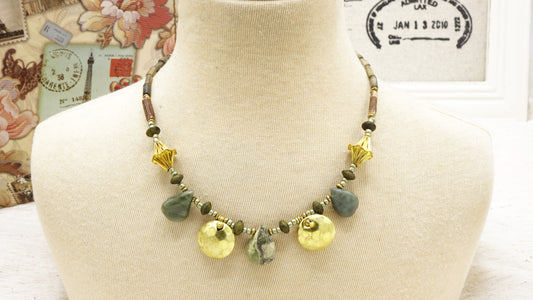 Variscite Stone Beaded Necklace - Verna Artisan Works