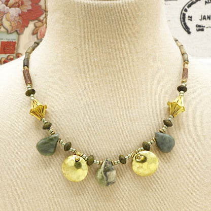 Variscite Stone Beaded Necklace - Verna Artisan Works