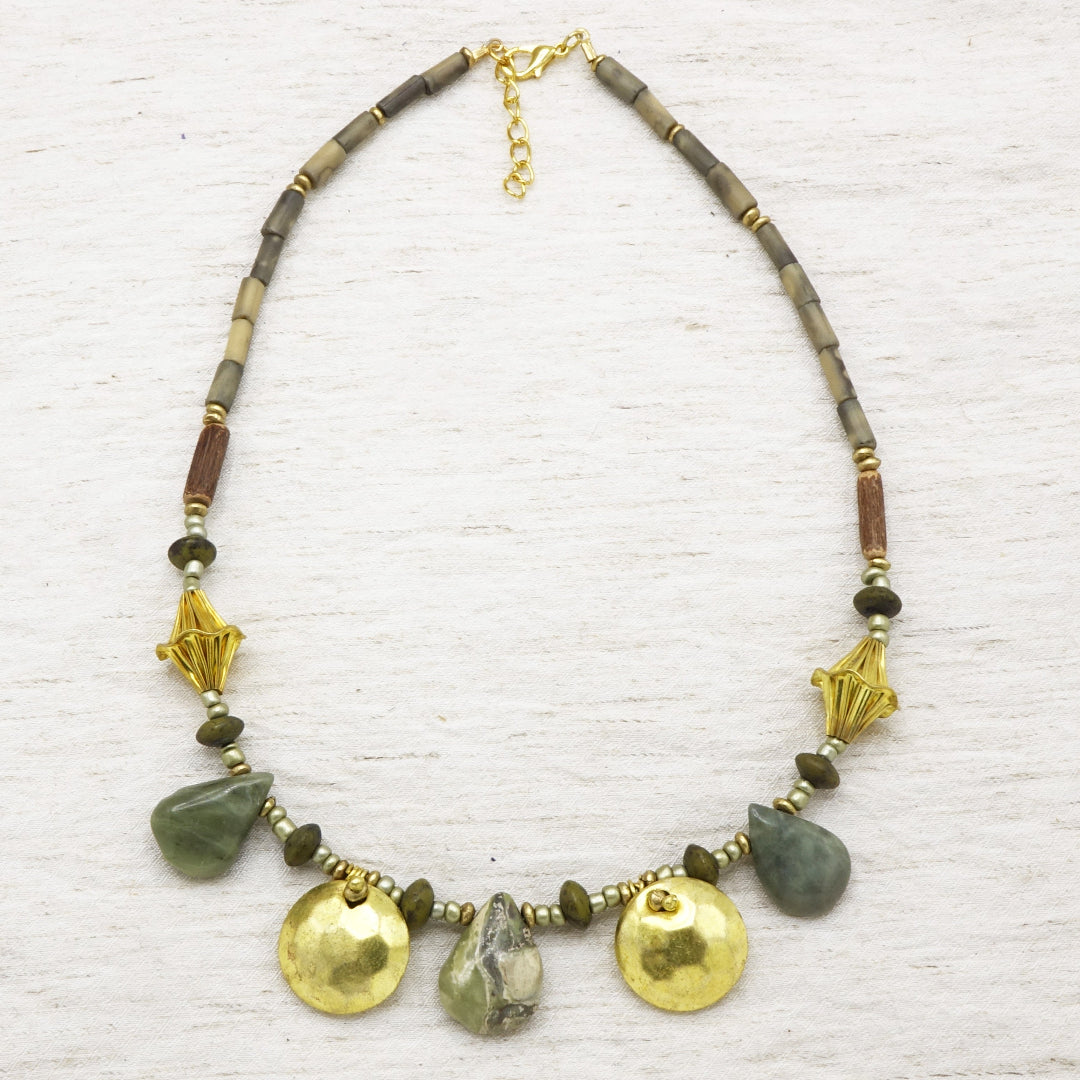 Variscite Stone Beaded Necklace - Verna Artisan Works